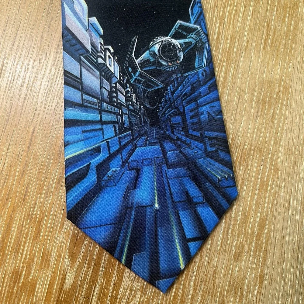 Star Wars Poster Men's Necktie by Ralph Marlin TIE Fighter This Is The RARE ONE!